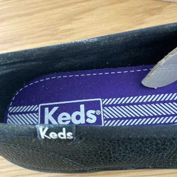 Keds Size 11 Black Double Decker Leather Sneakers - NWOT - Picture 5 of 8
